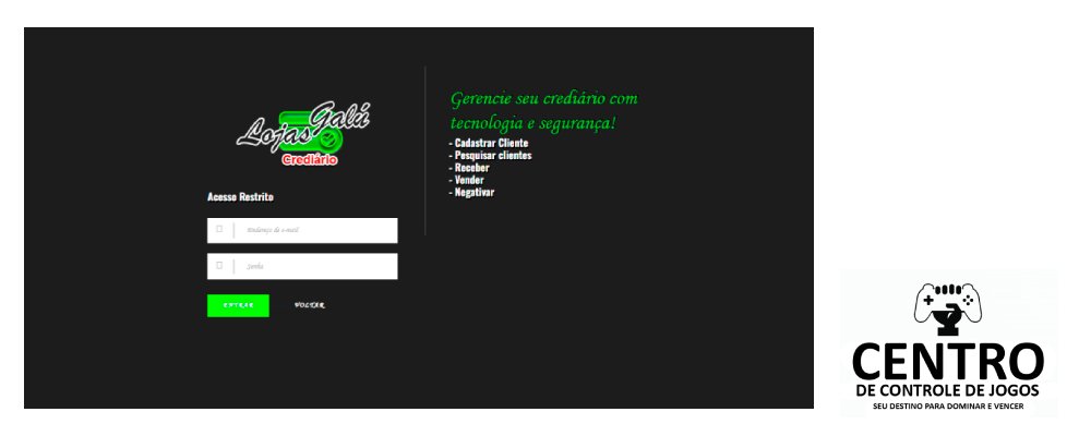 Galú Lojas Login