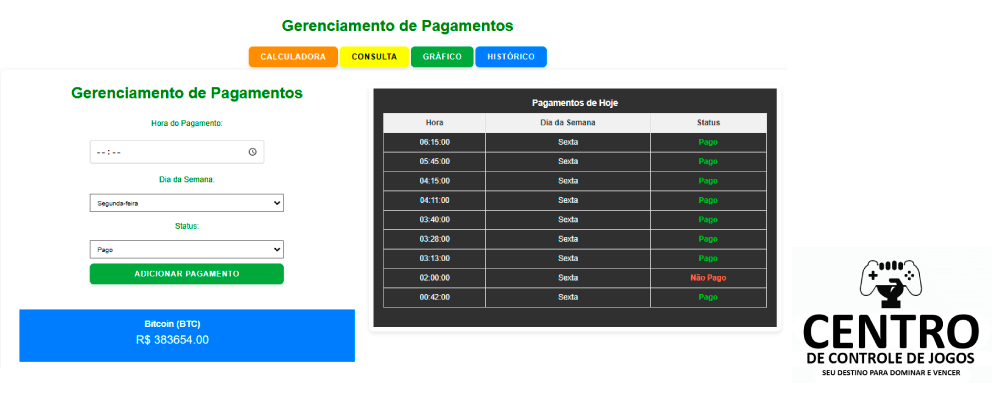 Gerenciamento de Pagamento